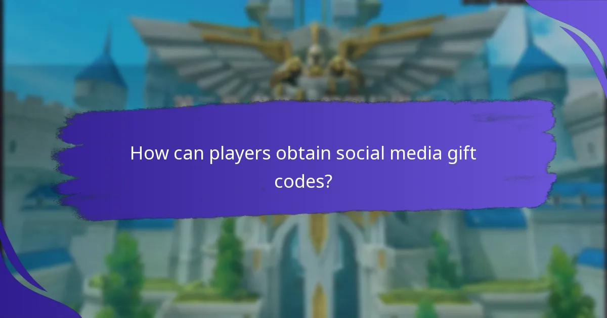 How can players obtain social media gift codes?