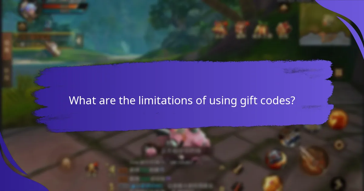 What are the limitations of using gift codes?