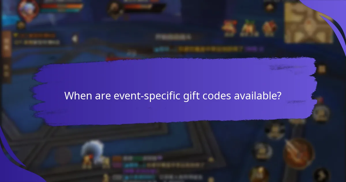 When are event-specific gift codes available?
