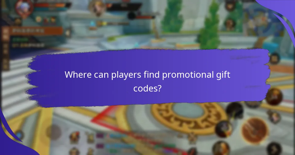 Where can players find promotional gift codes?